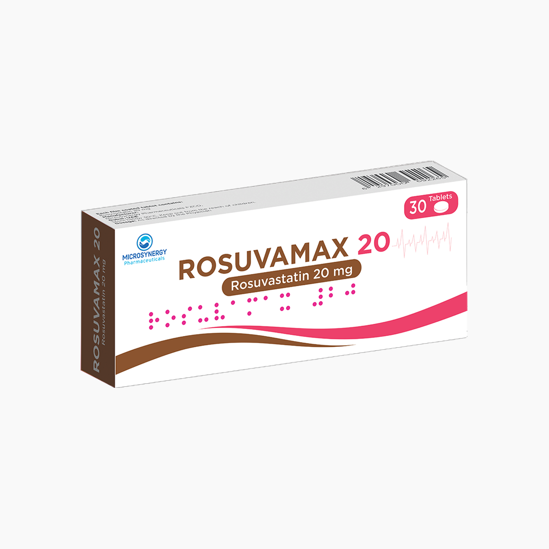 ROSUVAMAX 20MG 30T packaging visual